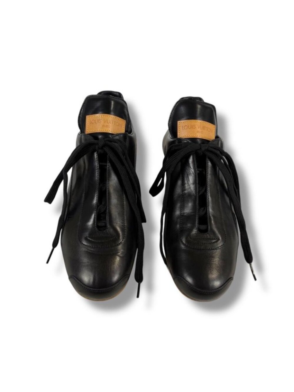 ★SOLD★ Louis Vuitton Leather Sneakers Black Football Soccer Shoes 5 - Picture 4 of 15